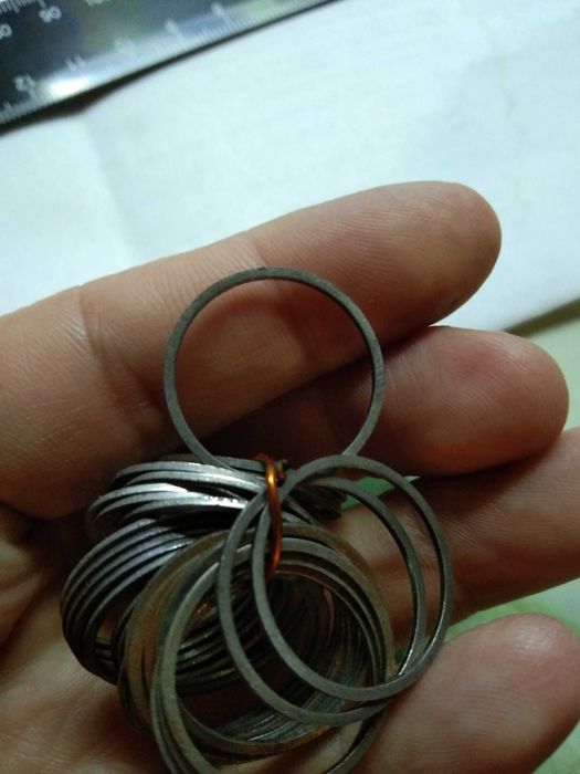 Кольцо уплотнительное металлическое диаметр 2см, толщина 1мм, СССР