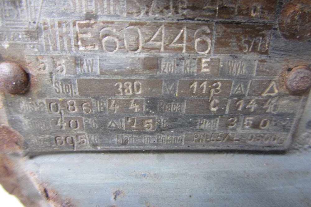 Silnik elektryczny 380 V  5,5 KW