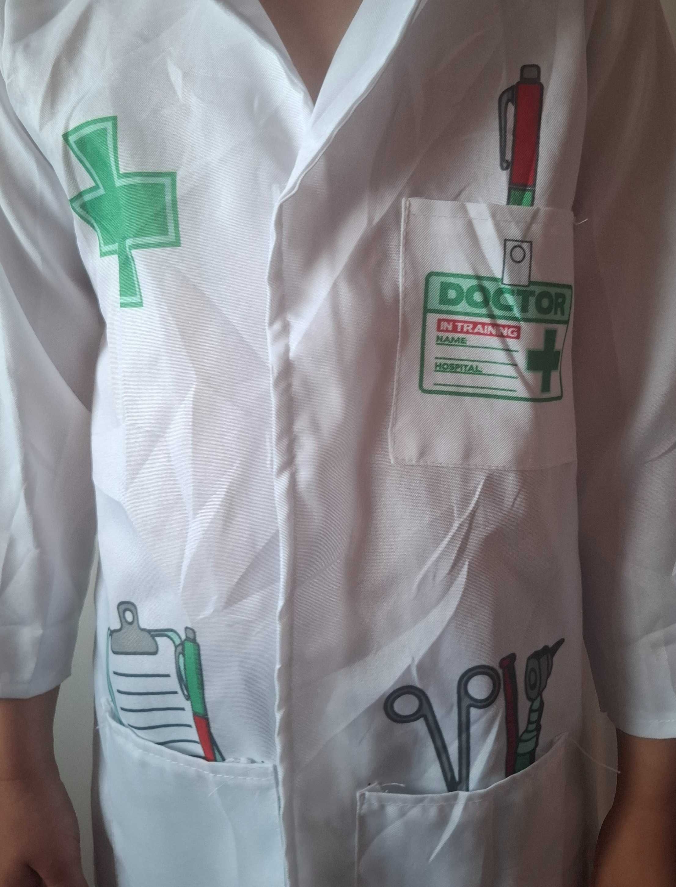 Strój Kostium Przebranie Lekarz Lekarza Doktor 116-128 fartuch