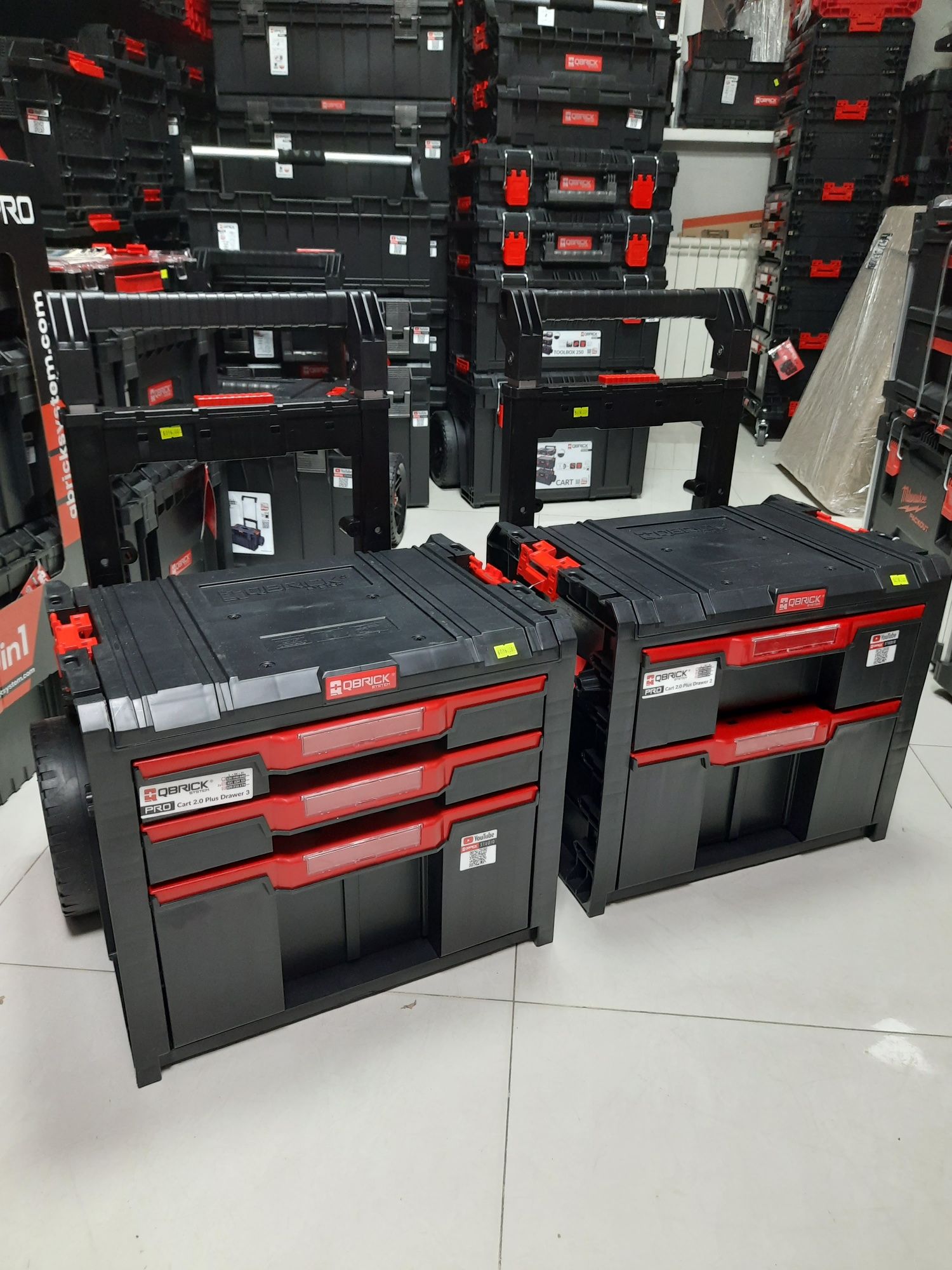 Ящик на колесах QBRICK SYSTEM PRO CART 2.0 PLUS DRAWER 2-  3