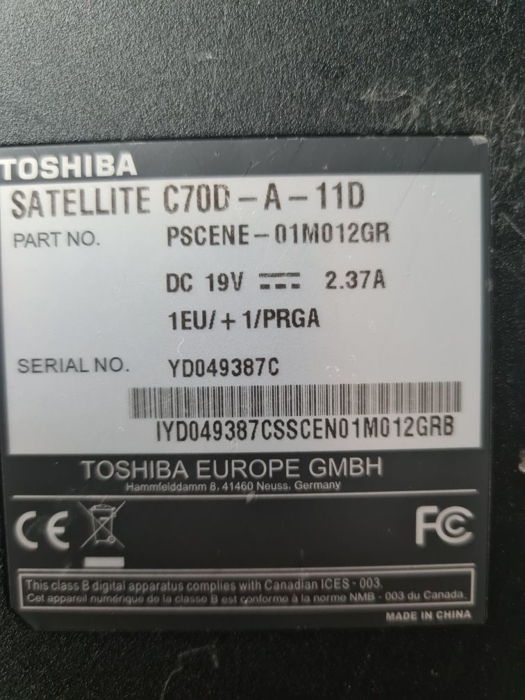 Toshiba Satellite C70D-A-11D / 17.3"