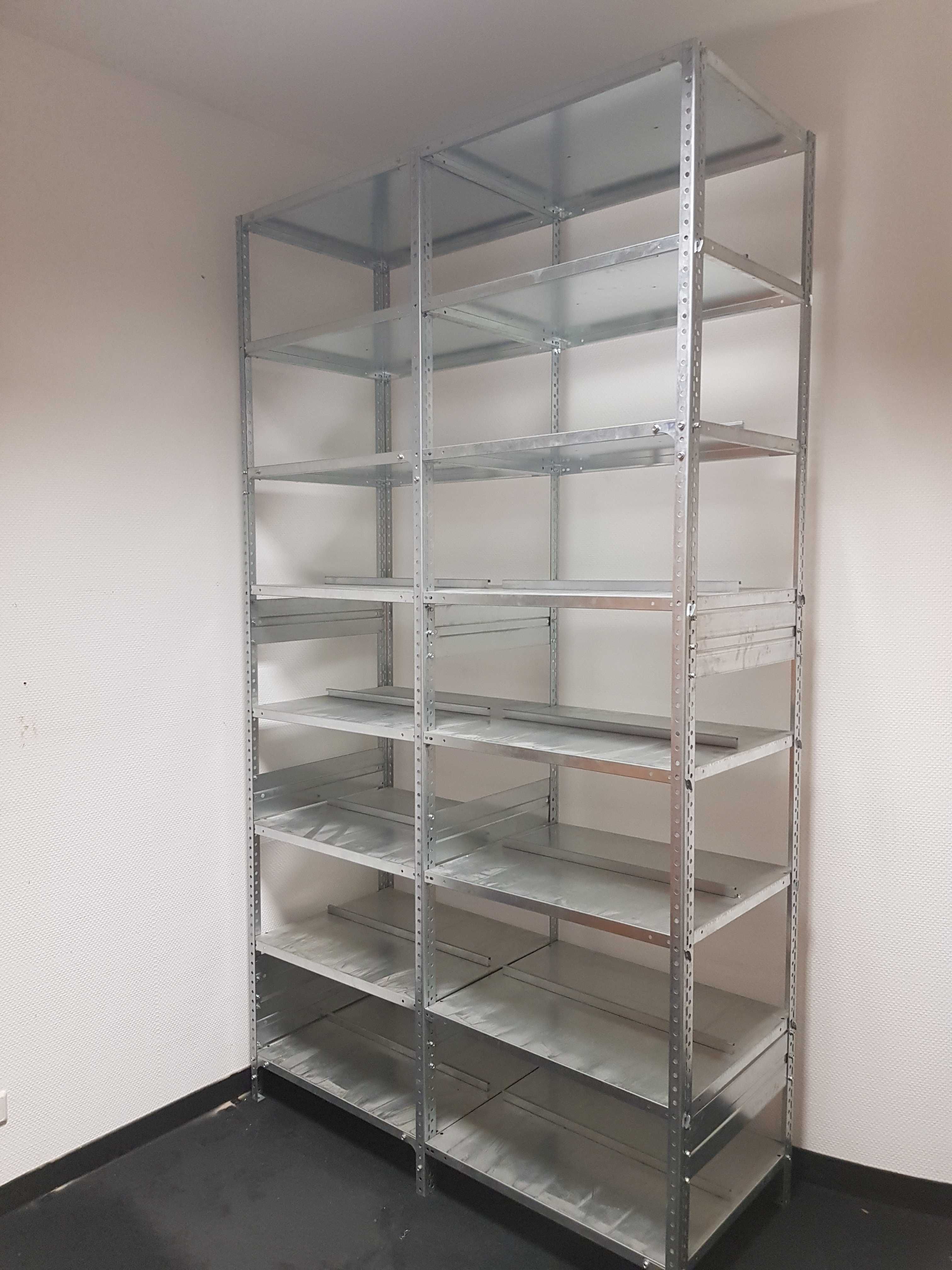 Dwustronny skręcany regał metalowy na akta COMPACT .archiwalny