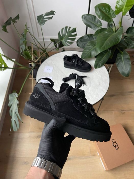 Зимові Жіночі Ugg Lowmel Sneaker Black натуральна замша та очвина