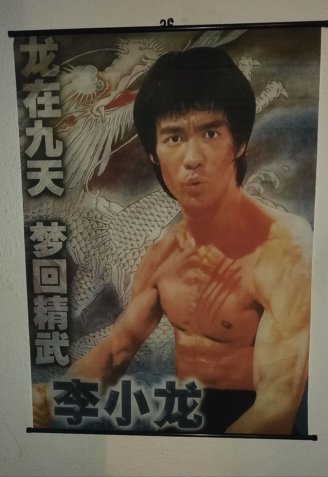 Bruce Lee poster em tecido