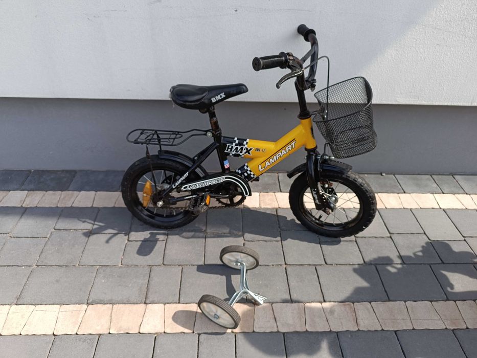 Rowerek rower BMX 12 kółka boczne z kółkami bocznymi, nowe dętki