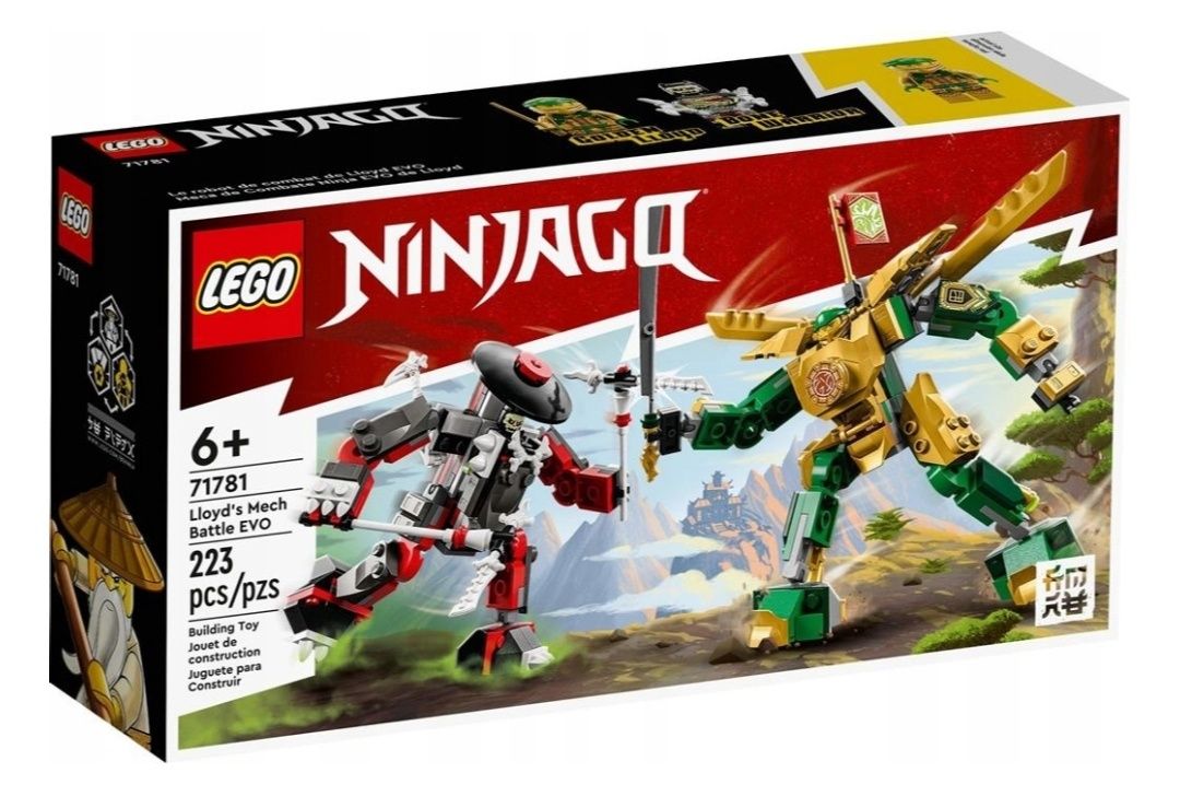 Nowe Klocki LEGO Ninjago Starcie Lloyda z Mechem EVO 71781