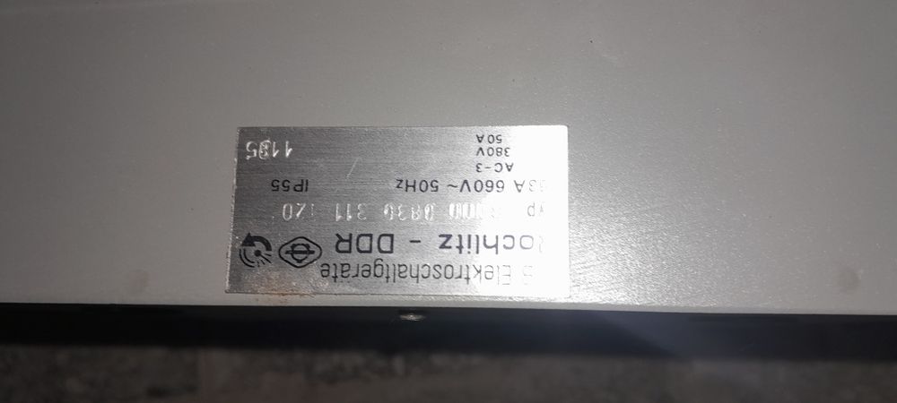 Wyłącznik Włącznik Rochlitz DDR 100A 50A