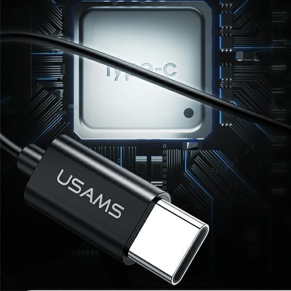 Usams Słuchawki Stereo Ep-43 Metal Usb-C Czarny/Black Hsep4301