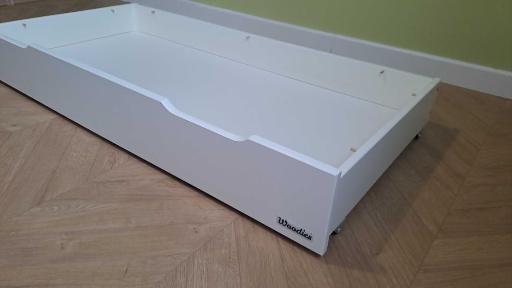 Łóżeczko dziecięce 120×60 Woodies + szuflada + otwarty bok