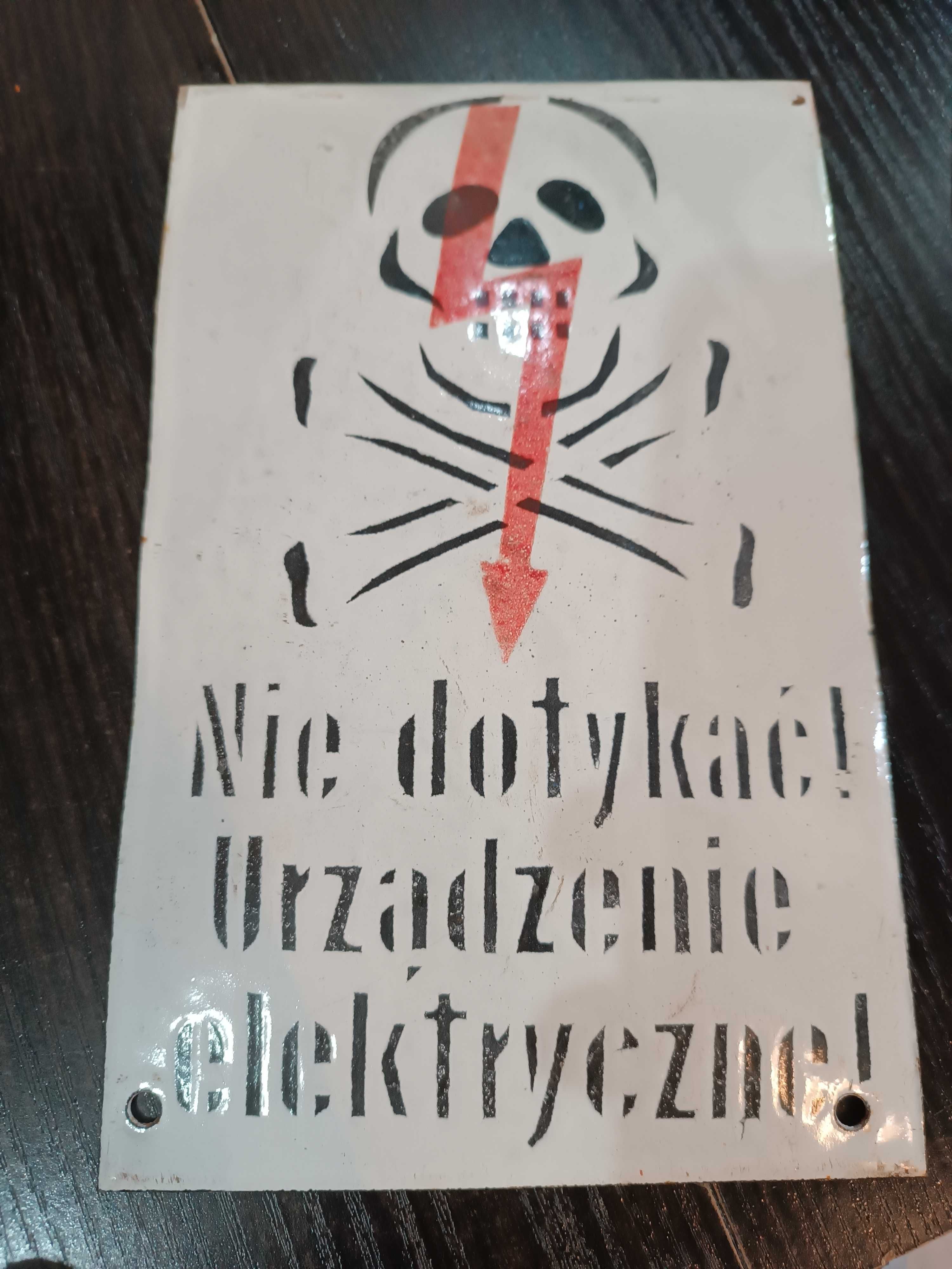 Tabliczka ostrzegawcza prl