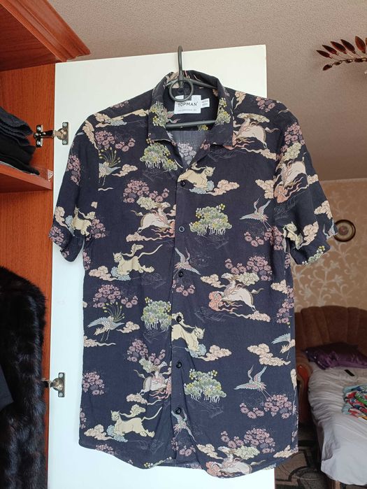 Японская гавайская рубашка с драконами Top Man