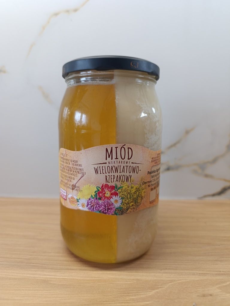 Miód fasolowo - rzepakowy