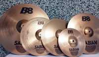 Conjunto pratos Sabian B8. Apenas com marcas de uso e sem rachadelas.