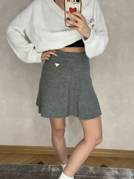 Юбка вʼязана сіра українського бренду T.MOSCA жіноча XS/S стан нової