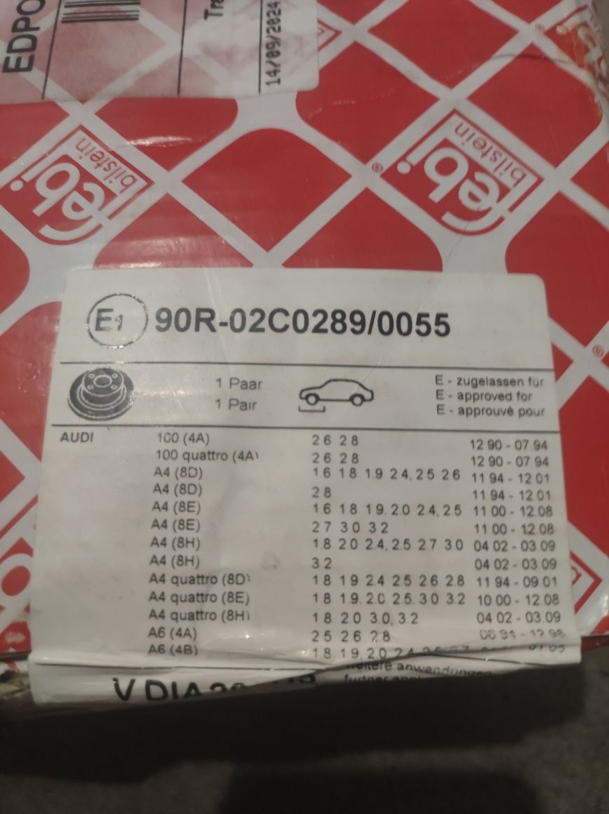 Tarcze hamulcowe Audi A4 B5 przód komplet nowy Febi