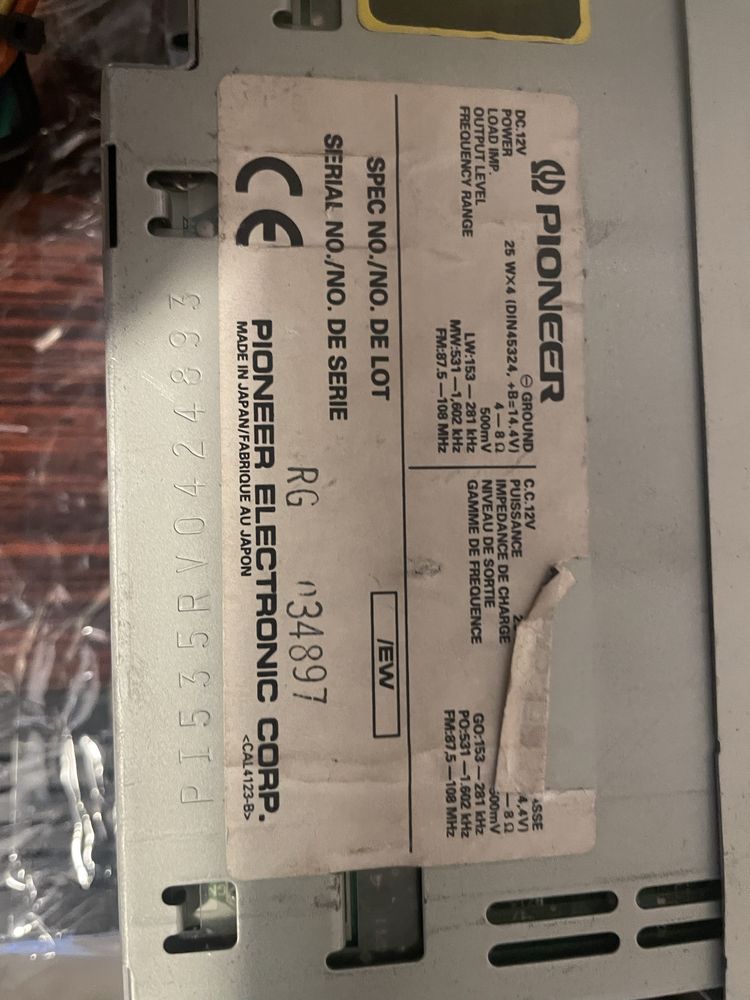 Pioneer DEH-535R; Old School; Radio CD;Odtwarzacz