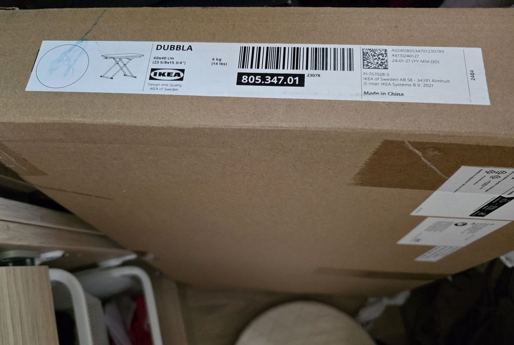 IKEA Dubbla NOWY stojak pod laptop biały