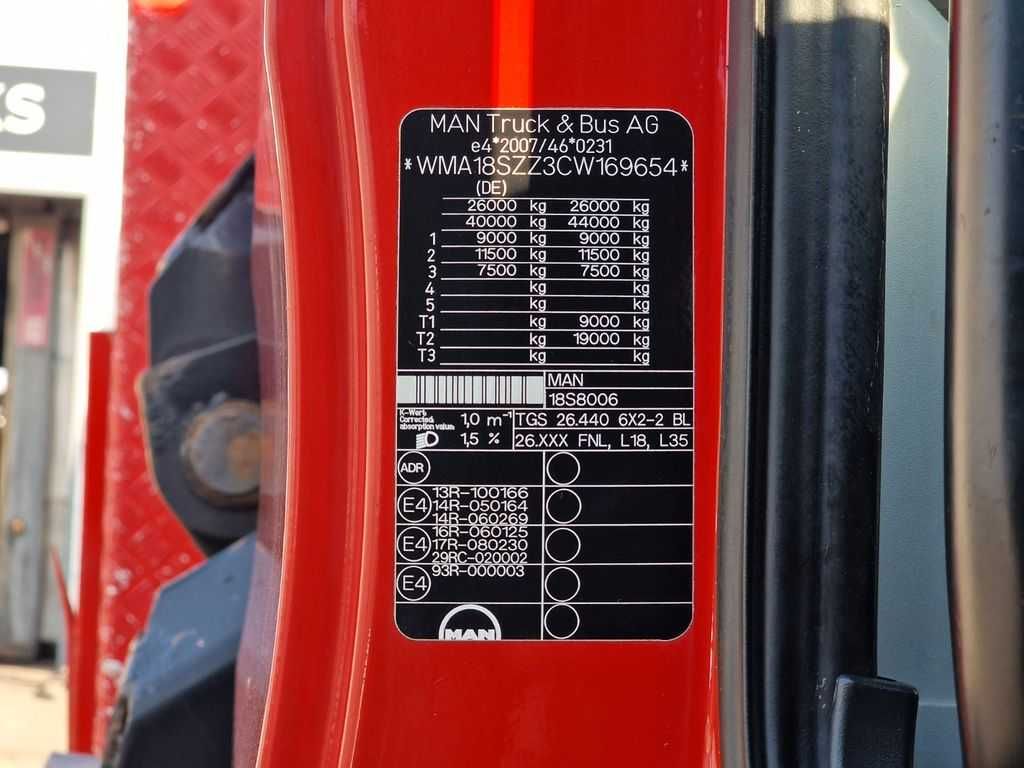 Бортовий MAN TGS 26.440 6x2 кузов 7,31м/2,47/0,54 кран ATLAS 135.2E-A2