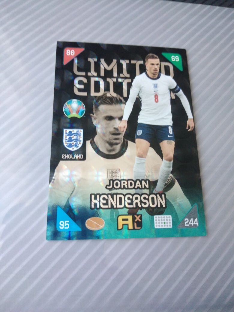 Karta limited edition UEFA euro 2020 Panini 2021 kick off Henderson