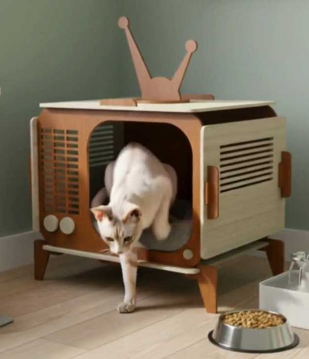 Casa Nicho para Gato Design – TV Retro – Personalizável – 135€