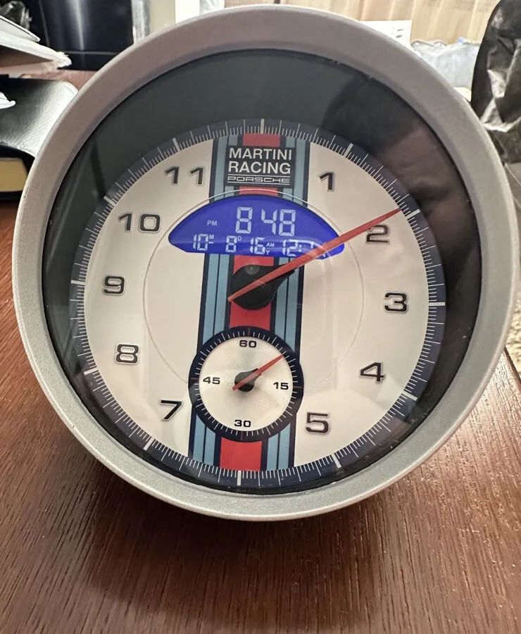 Настольные часы Porsche Tabletop Clock Martini Racing