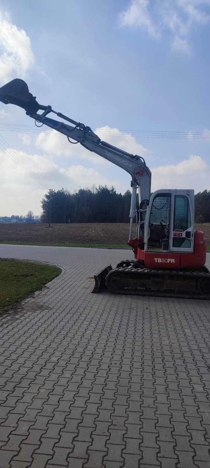 Koparka Takeuchi TB 80FR silnik Yanmar 55 KM 1999 rok