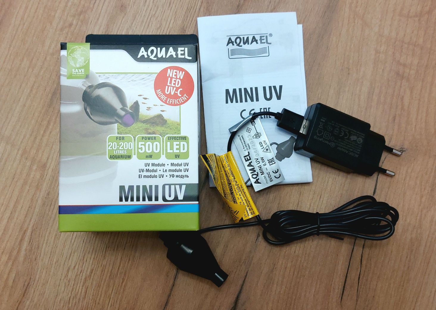 Zestaw akwarystyczny Aquael NOWY – filtr, UV, wkłady, świetlówka  led