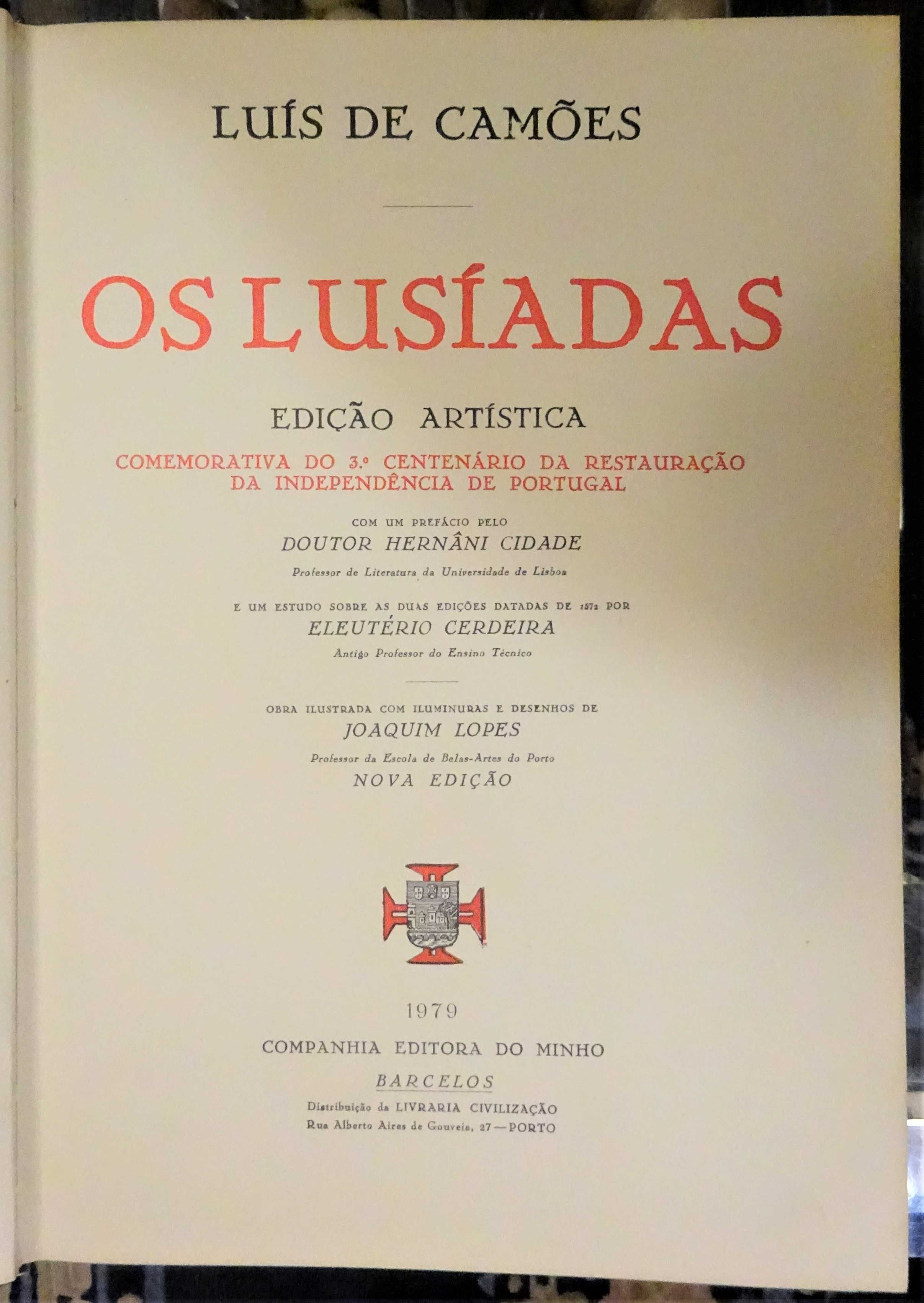 Os Lusíadas Ed Artística. 3º Cent da Rest Portugal- Excelente estado