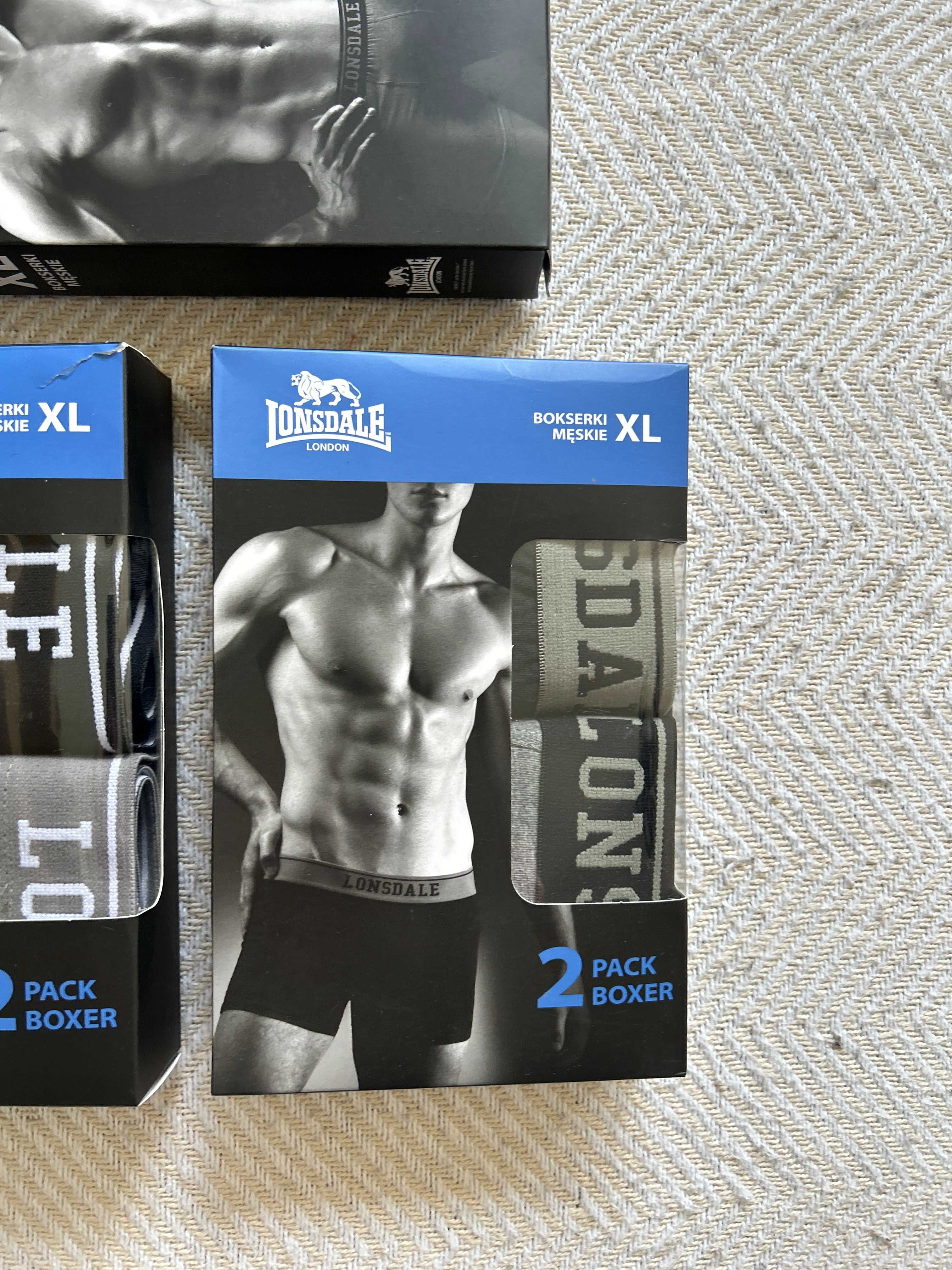 NOWE bokserki Lonsdale 2-pak XL - zestaw 6 sztuk