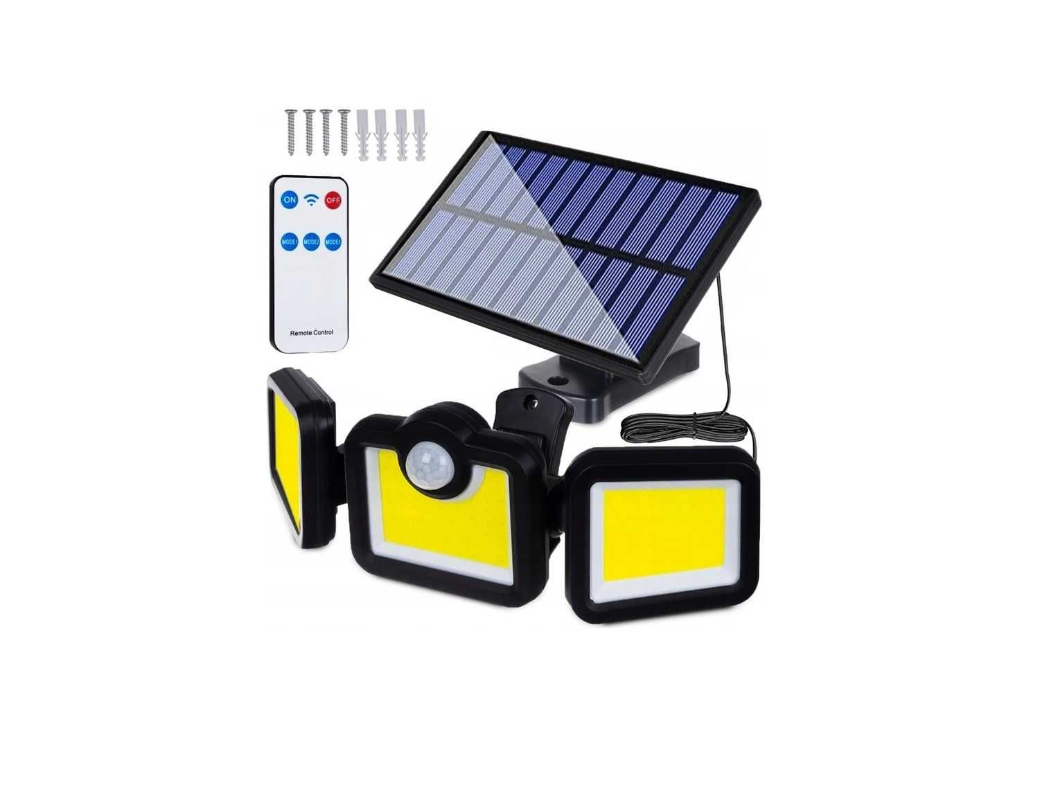 Lampa solarna LED 3w1 czujnik ruchu i zmierzchu OKAZJA