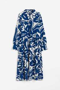 Нова, з біркою! Синя кежуал сукня H&M з квітковим принтом, овер