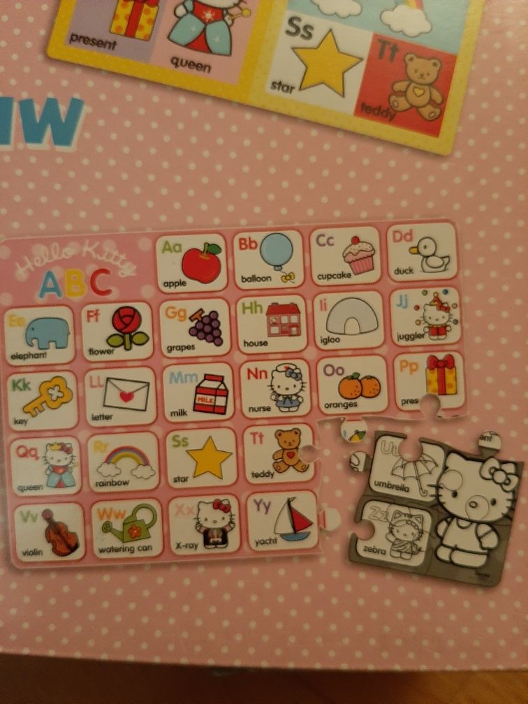 PUZZLE Hello Kitty alfabet ang.