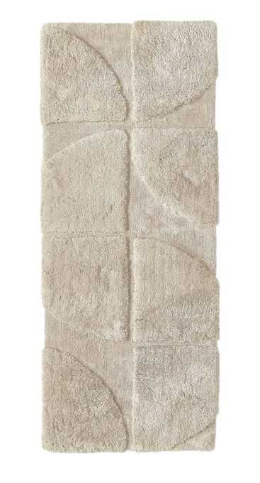 Chodnik z długim włosiem z wypukłą strukturą Jade beżowy 80x200cm
