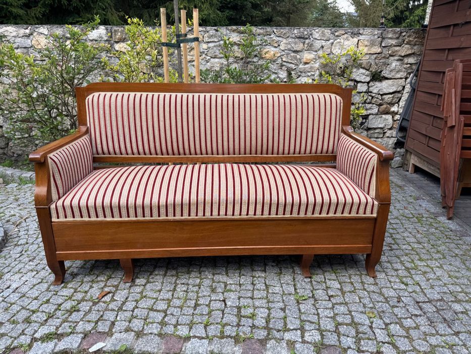 Sofa biedermeier kanapa buk ok 1900r wypoczynek rozkładana z funkcją