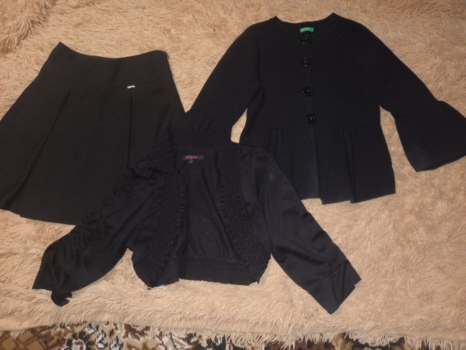 Лот кофта р140-152, рубашка, блузка, болеро, юбка