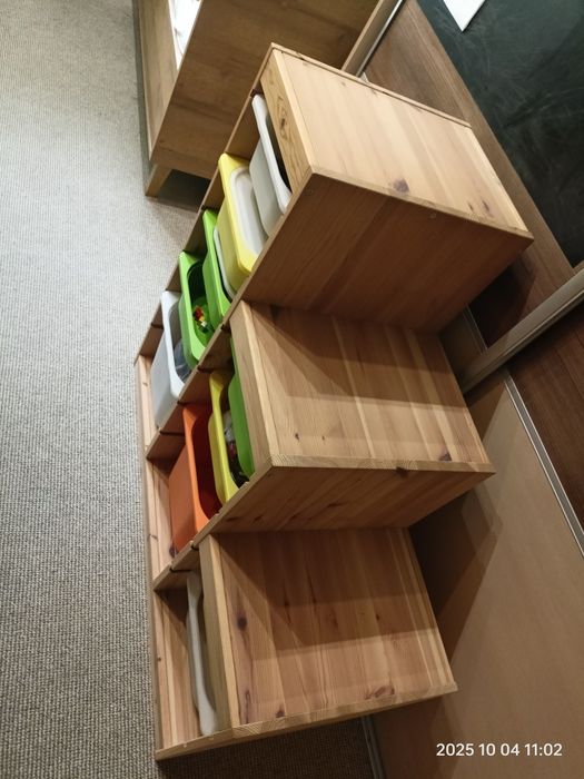 TROFAST ikea regał z pojemnikami, jasna sosna