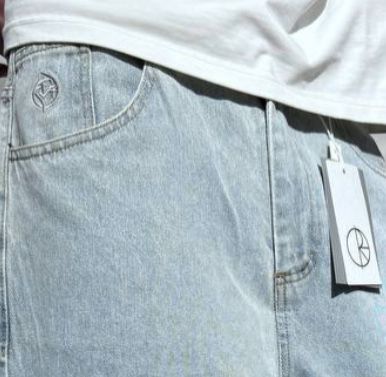 Чоловічі джинси  POLAR 93 Jeans широкі, чорні/блакитні