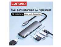 Type-C Хаб Lenovo 5in1 (3*USB3.0 + Type C + HDMI) HUB Adapter S705