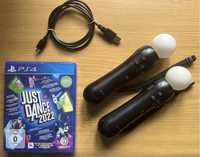 Pack comandos move + jogo just dance 2022 (novo/selado)- Playstation 4