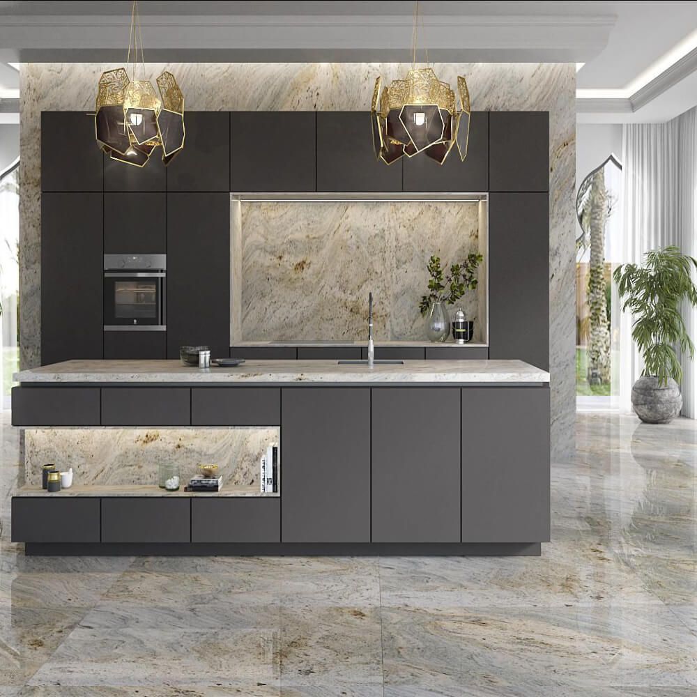 Płytki Granit Cielo De Marfil polerowany 61x30,5 Salon