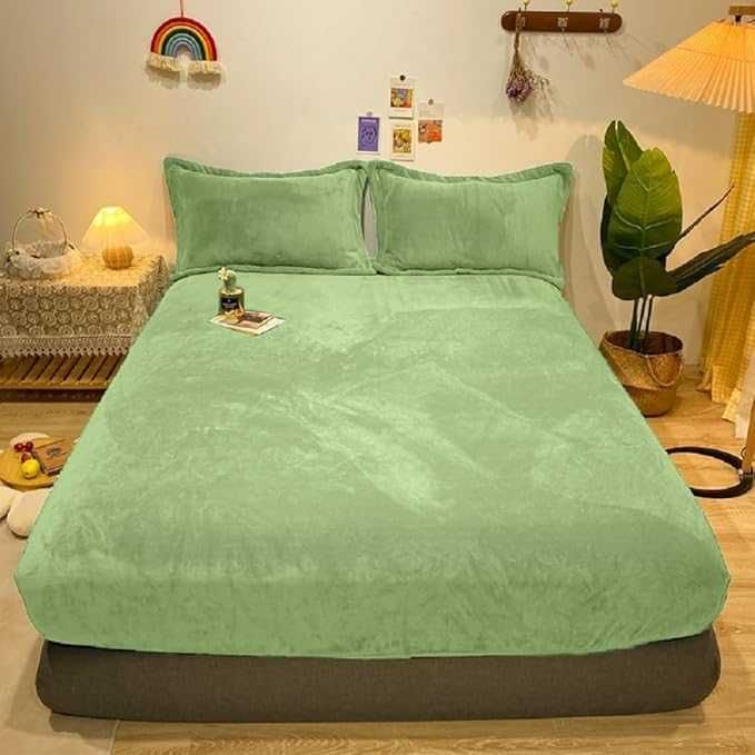 Luofanfei Fleece Prześcieradło z dopasowaną gumką 200x200