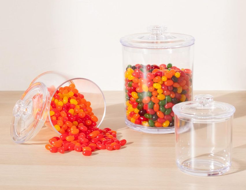 Youngever 1800 ml, 900 ml i 450 ml przezroczyste plastikowe słoiki