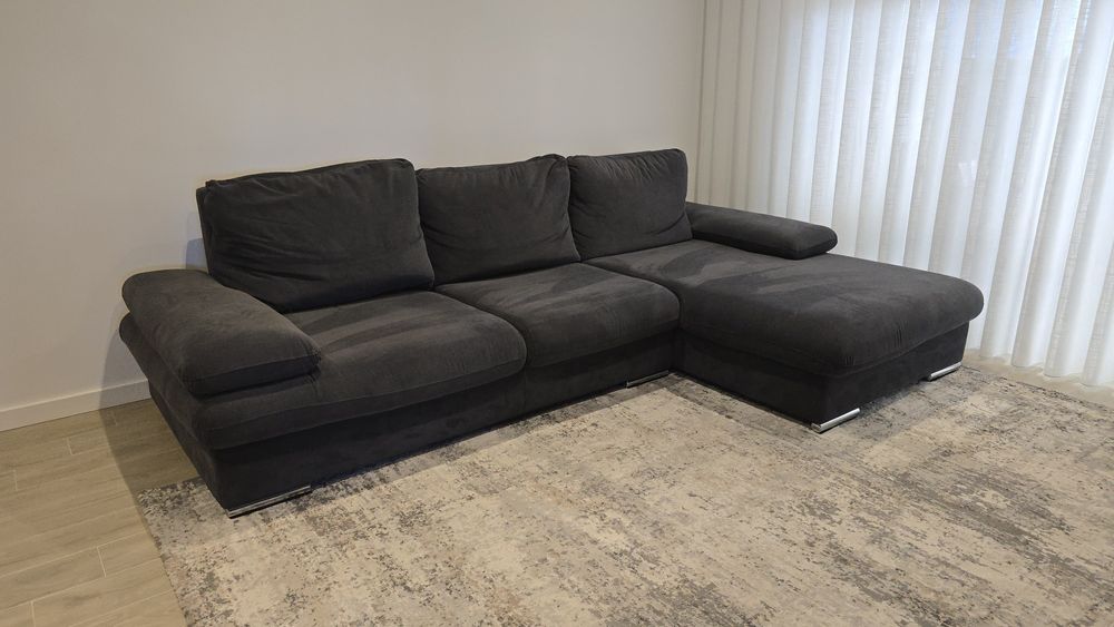 Sofá 3 lugares com chaise longue