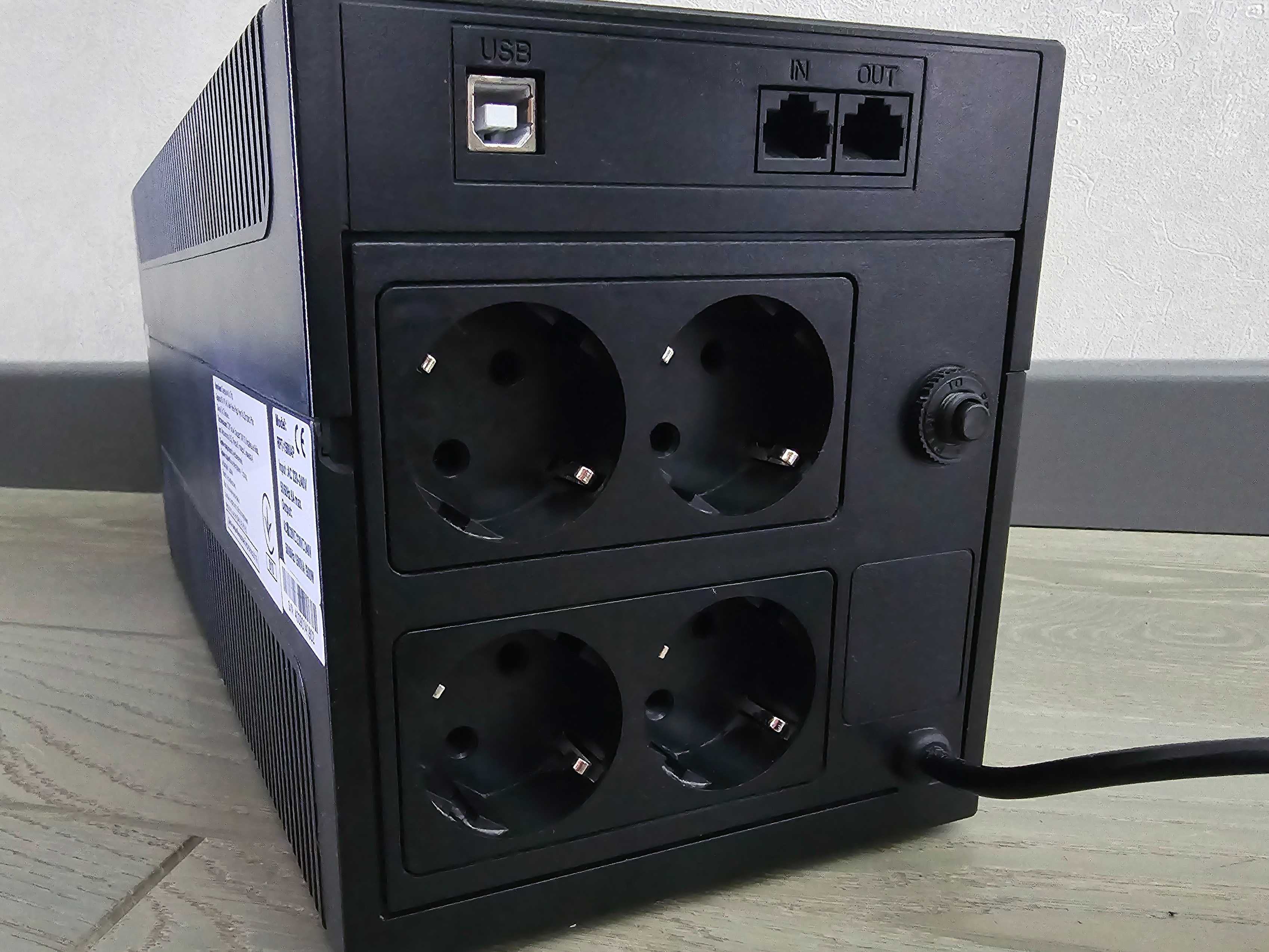ДБЖ Powercom RPT-1500AP SCHUKO + акумулятори