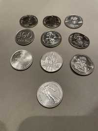 Zestaw monet okolicznosciowych-nominaly 50,100,500,10 000,20000- 10szt