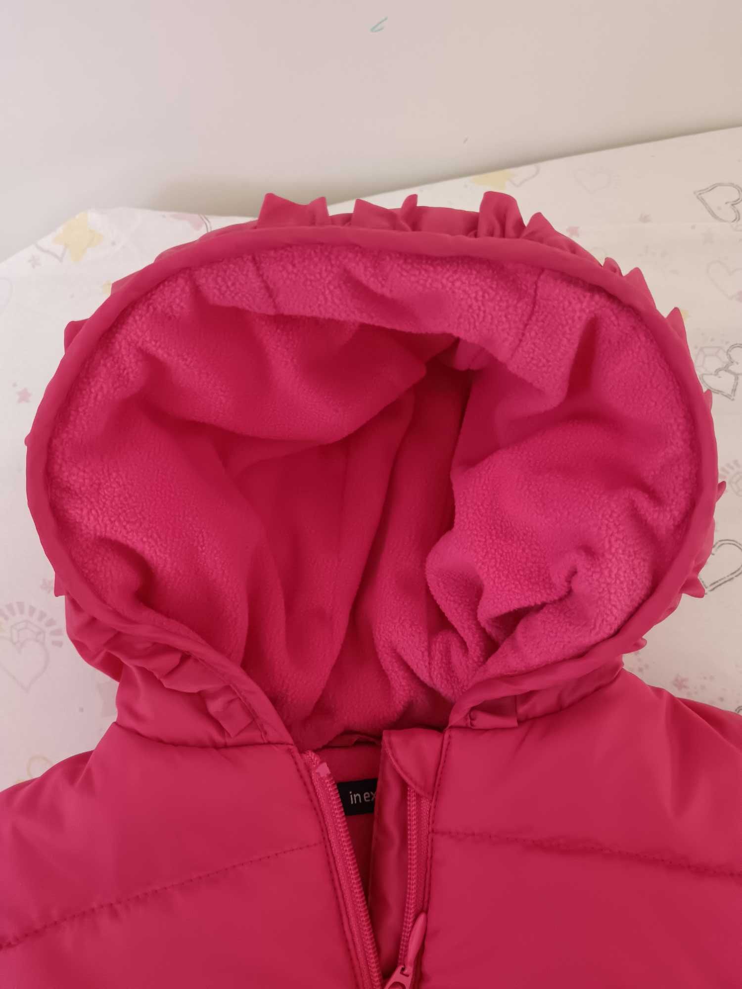 Casaco rosa quentinho 9-12m