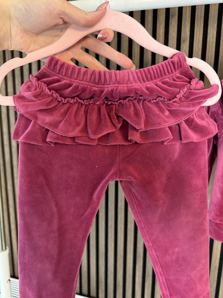 Welurowy zestaw bluza i spodnie handmade 86