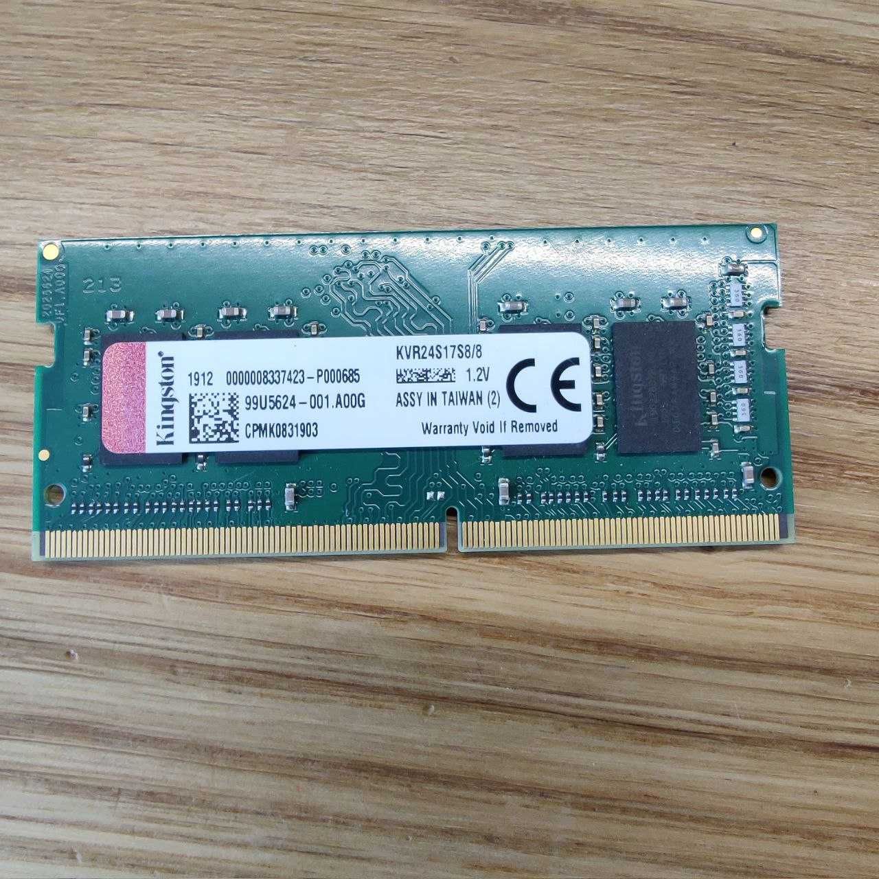 Пам'ять SODIMM 8 GB DDR4  2400Mhz RAM Kingston KVR24S17S8/8