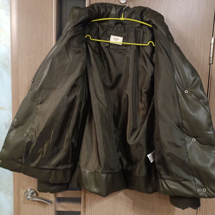 Зимняя женская стёганая кожаная куртка. "Colin's"