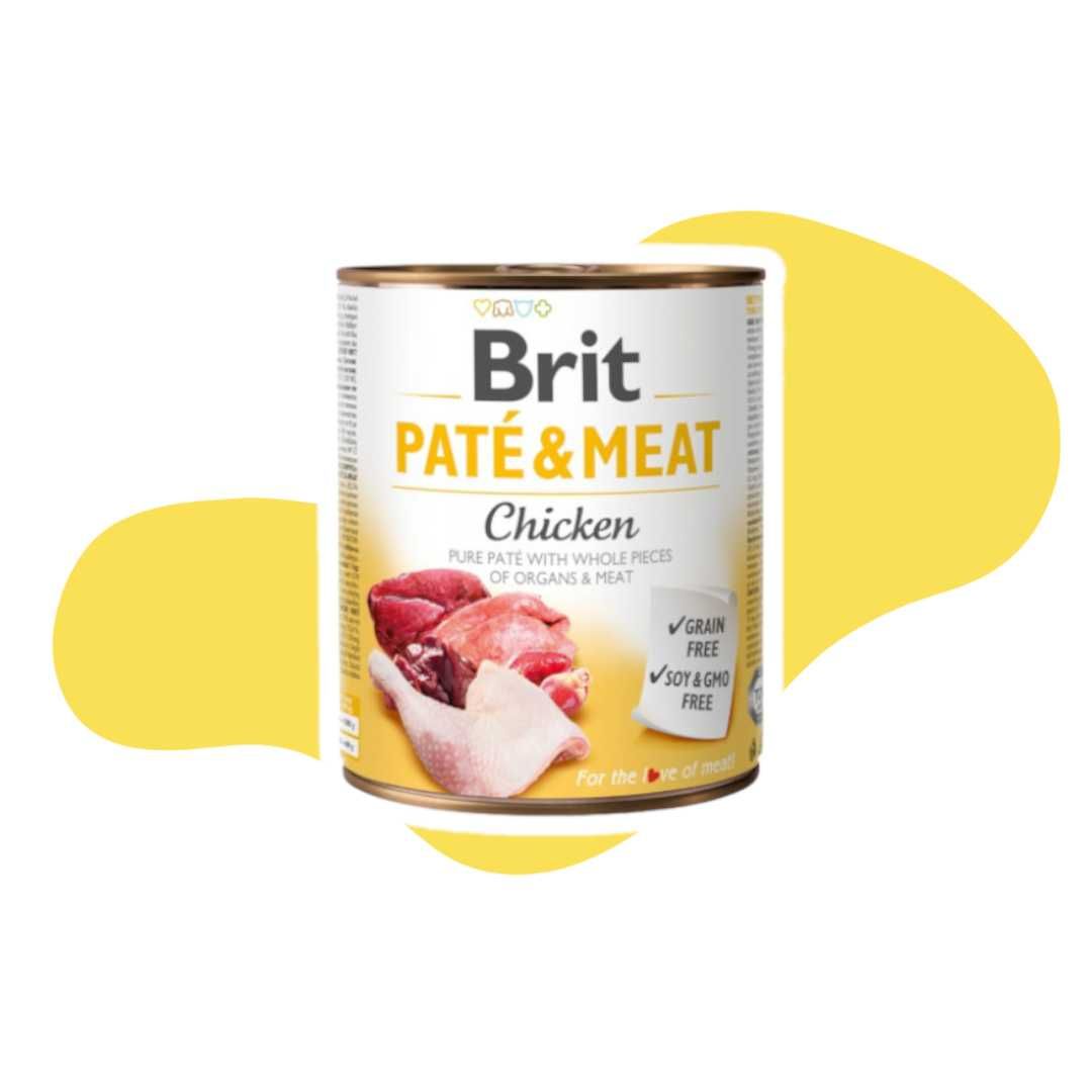 Brit Pate&Meat Chicken Kurczak 6x800g Karma mokra dla psa